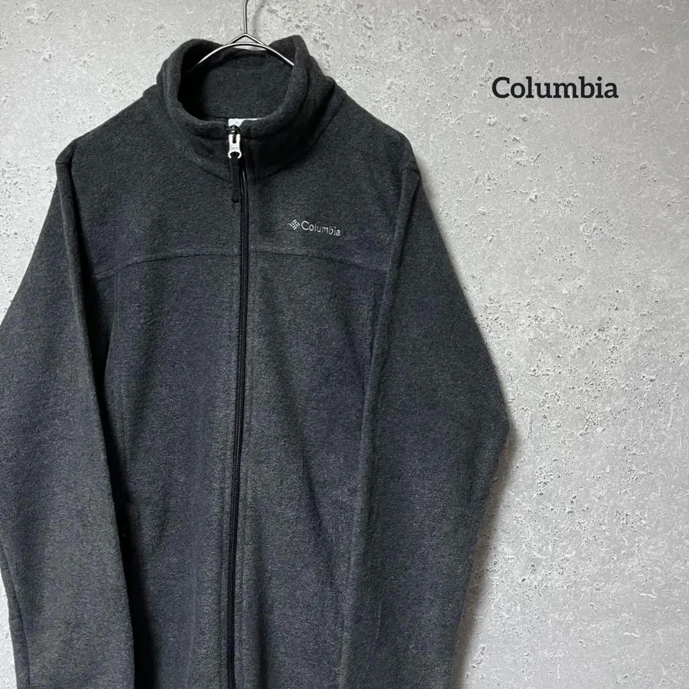 Columbia コロンビア フリース モックネック ジップアップ 刺繍 L