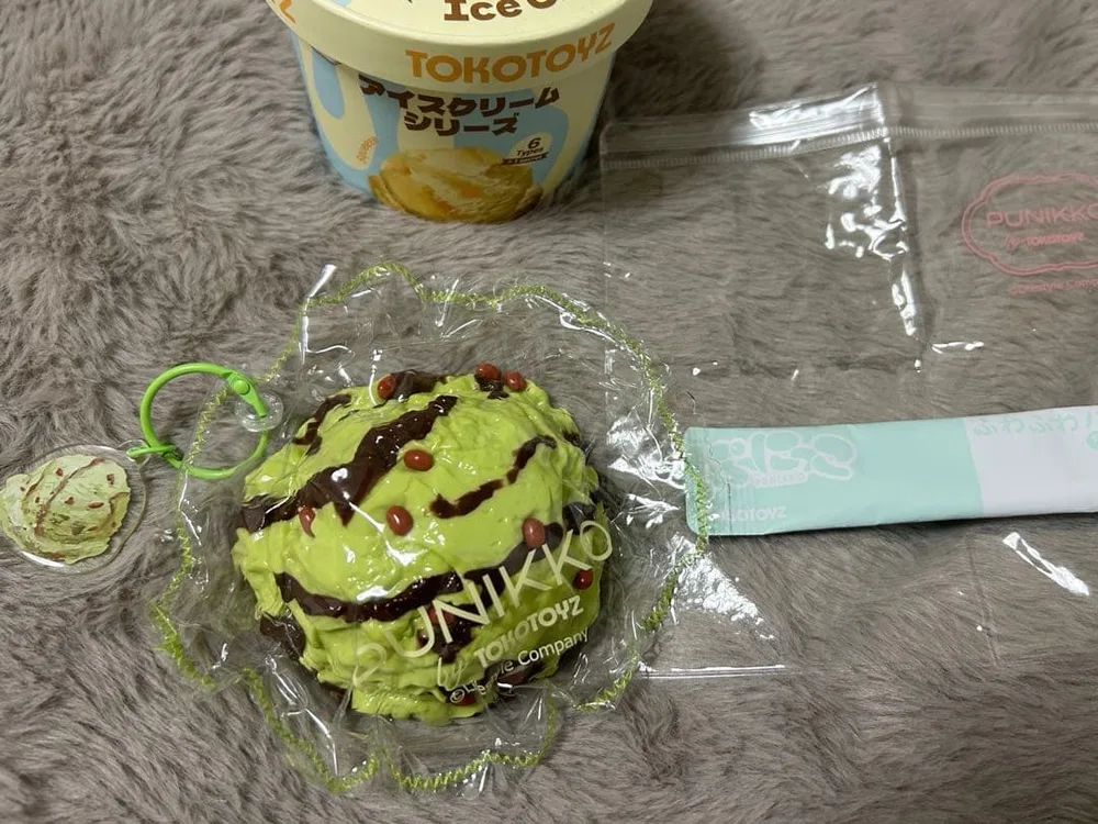 ぷにっこ TOKOTOYZ スクイーズ アイスクリーム 抹茶あずき