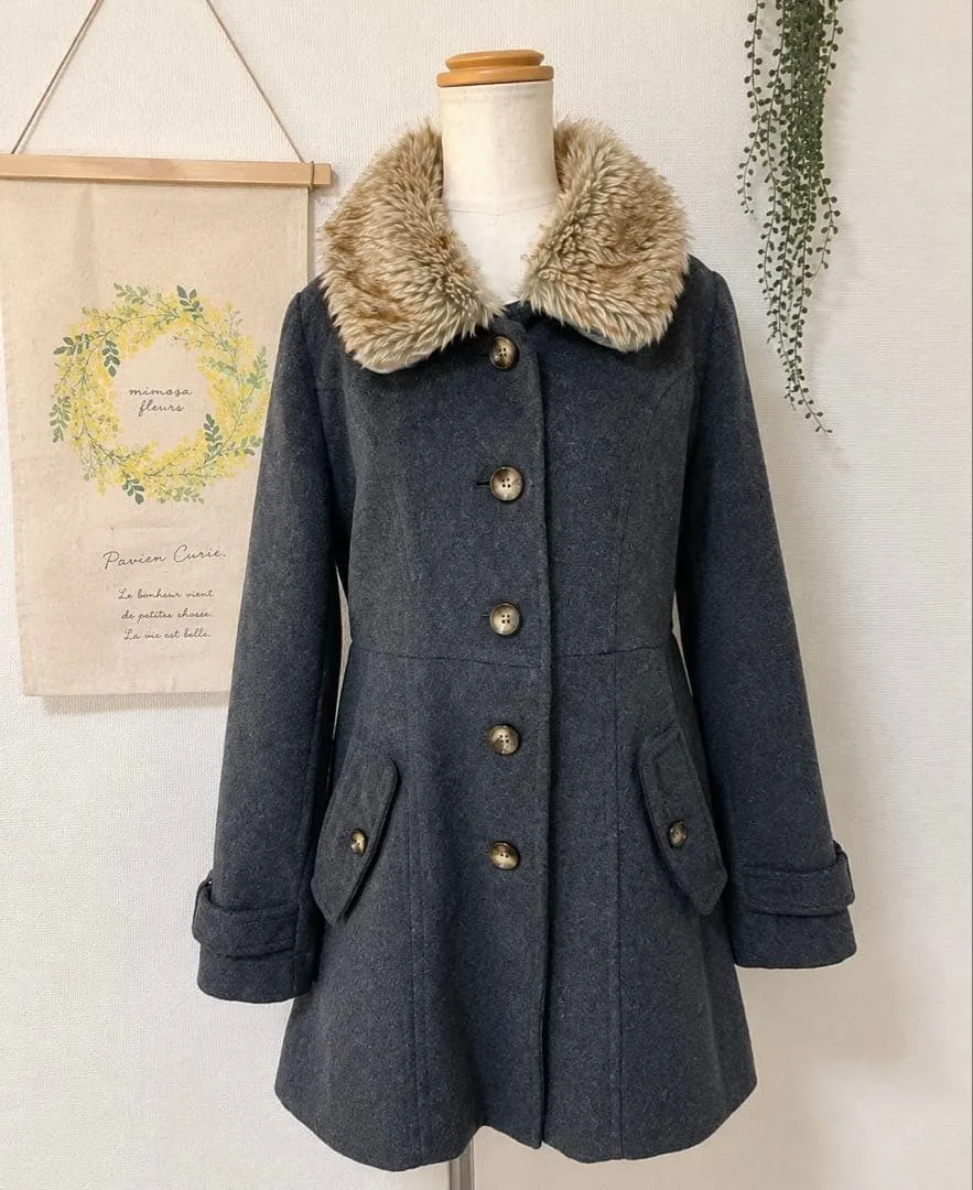 【OLIVE des OLIVE】 M ダークグレー コート あったか