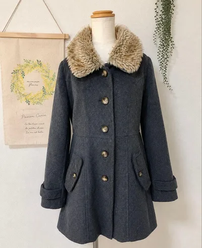 【OLIVE des OLIVE】 M ダークグレー コート あったか