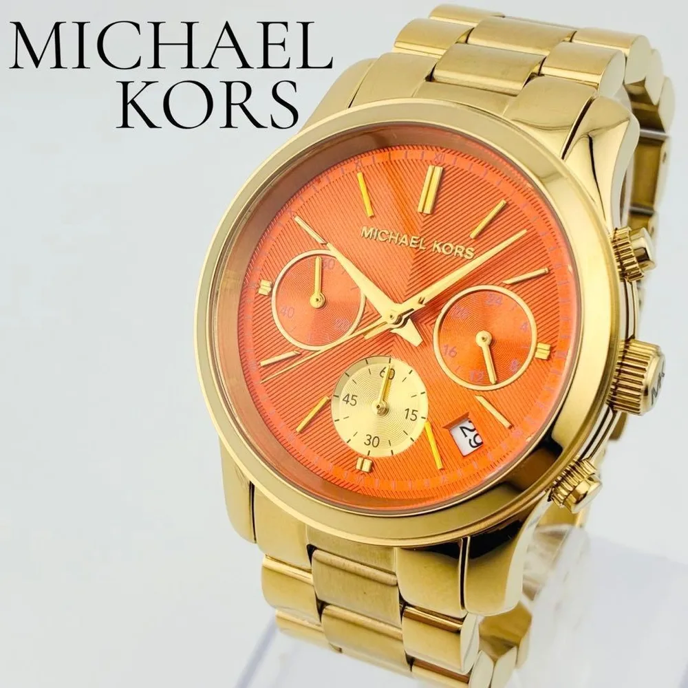 【希少/電池交換済】 MICHAEL KORS 腕時計 クロノグラフ クォーツ