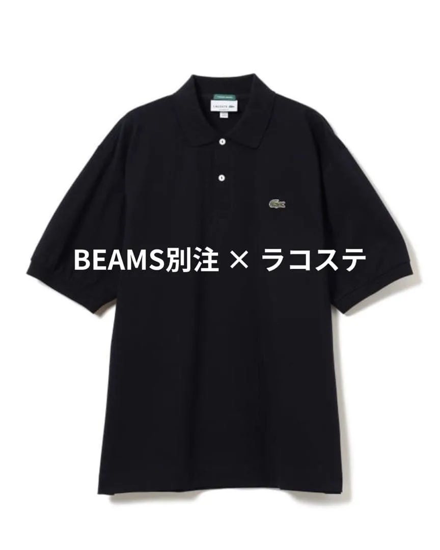 LACOSTE × BEAMS 別注 オーバーサイズ ポロシャツ ネイビー XL