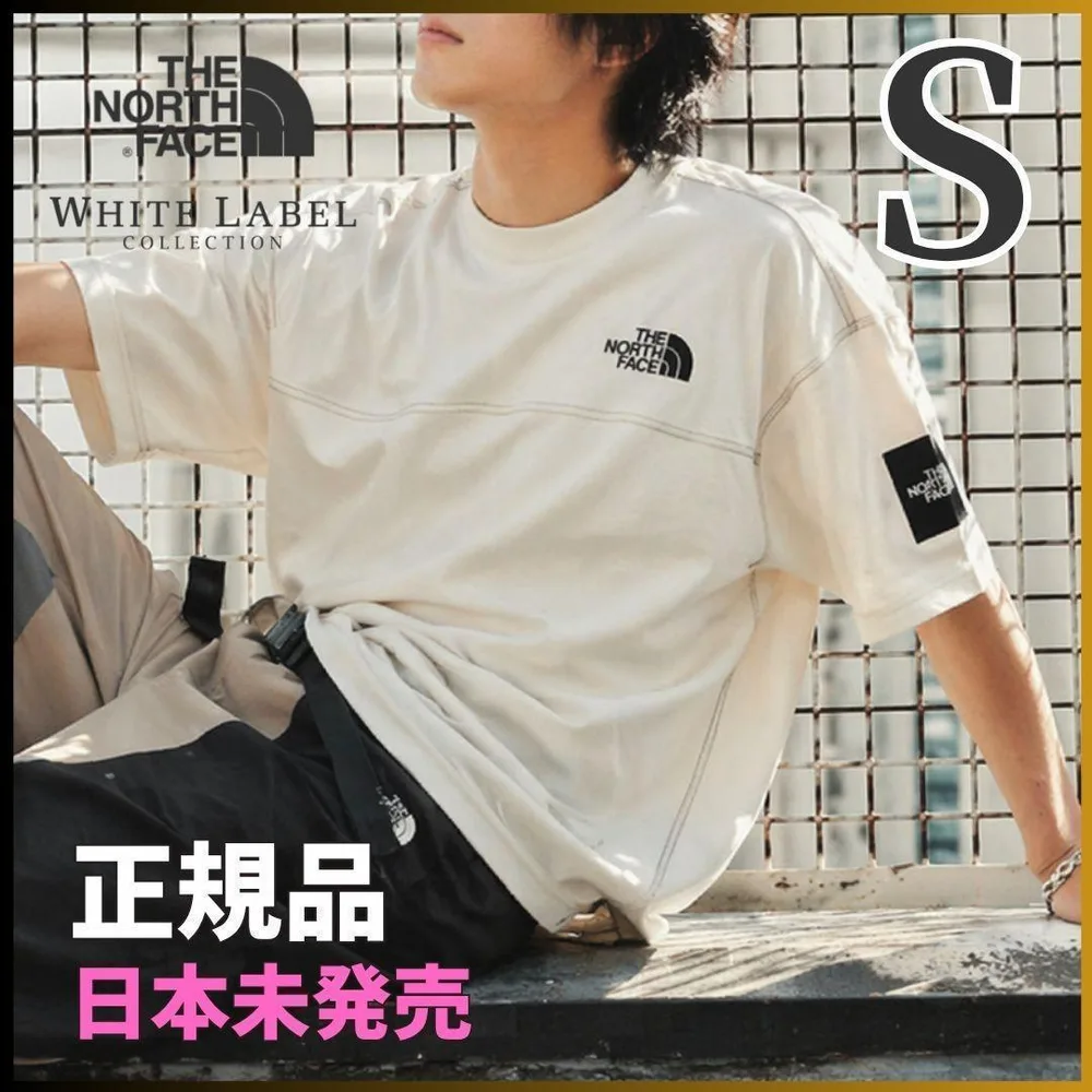 【SALE】残り1 ノースフェイス ロゴ ステッチ Tシャツ ホワイト Sサイズ