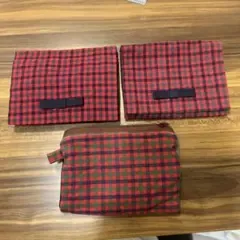 3つセット⭐︎ ハンドメイド ファミリアチェック柄 ミニ財布 小物入れ