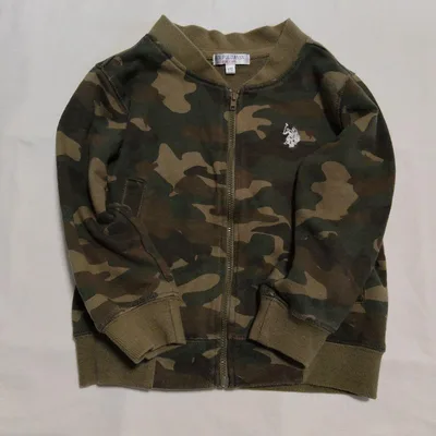 U.S. POLO ASSN. 迷彩ジャケット 110 ジッパー トレーナー