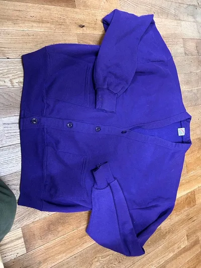 USA製 JERZEES スウェットカーディガン パープル