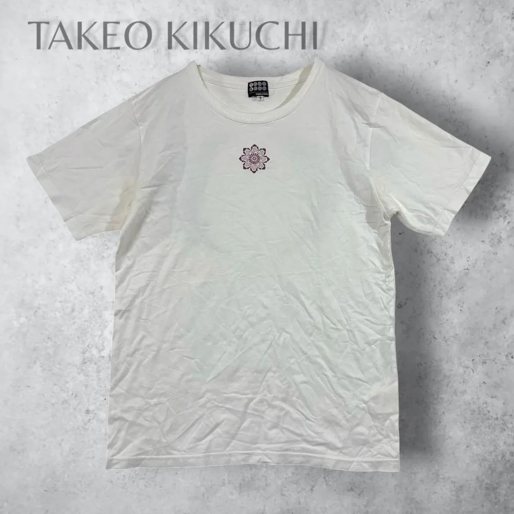 TAKEO KIKUCHI タケオキクチ Tシャツ ホワイト 3 メンズ 鯉