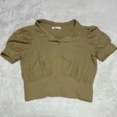 NICE CLAUP 半袖ブラウス パフスリーブブラウス