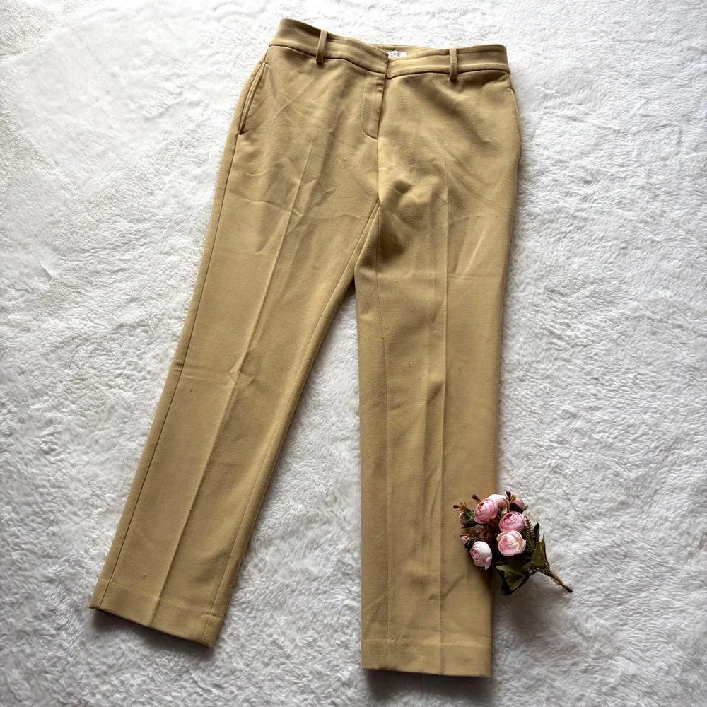 PLST プラステ◇スラックス テーパードパンツ イエロー 黄色 きれいめ L