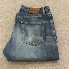 【SB337】 EDWIN 405 ストレートパンツ 32インチ ブルー 濃紺