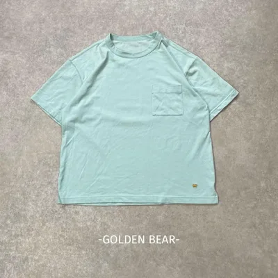 GOLDENBEAR/Tシャツ/ミントグリーン/半袖/胸ポケット/カジュアル