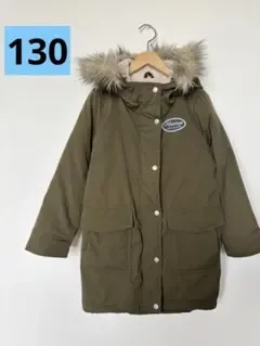 美品 イオン キッズ 中綿モッズコート カーキ 130