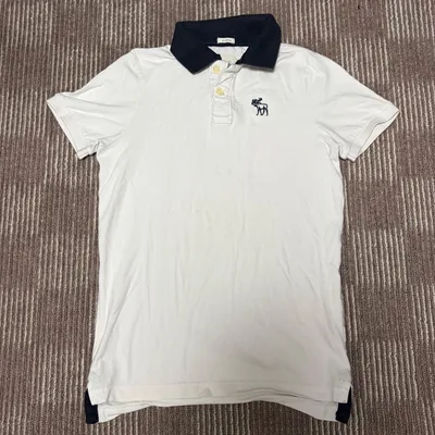 Abercrombie & Fitch ポロシャツ ホワイト Mアバクロ