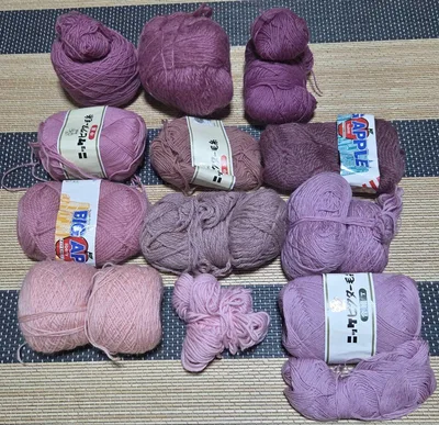 毛糸 まとめ売り 11色セット パープル・ピンク系