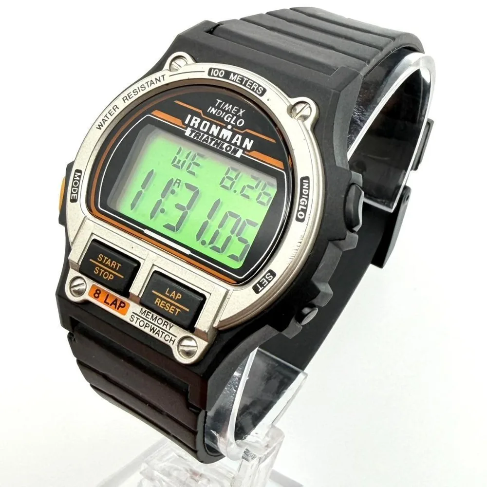 良品 y2k TIMEX 腕時計 デジタル 新品電池 新品ベルト メンズ 稼働