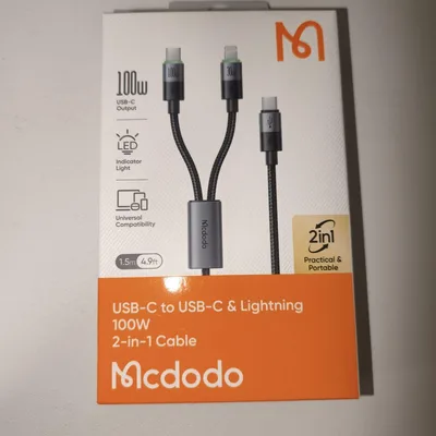 McdodoUSB-C to USB-C & Lightning100Wケーブル