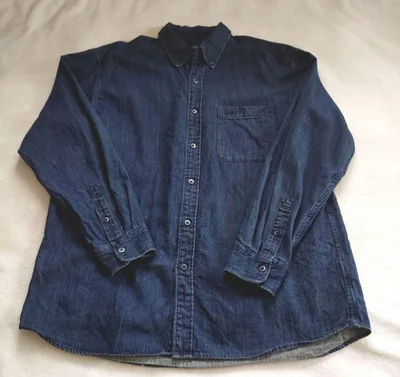 ユニクロ ボタンダウン デニムシャツ XL