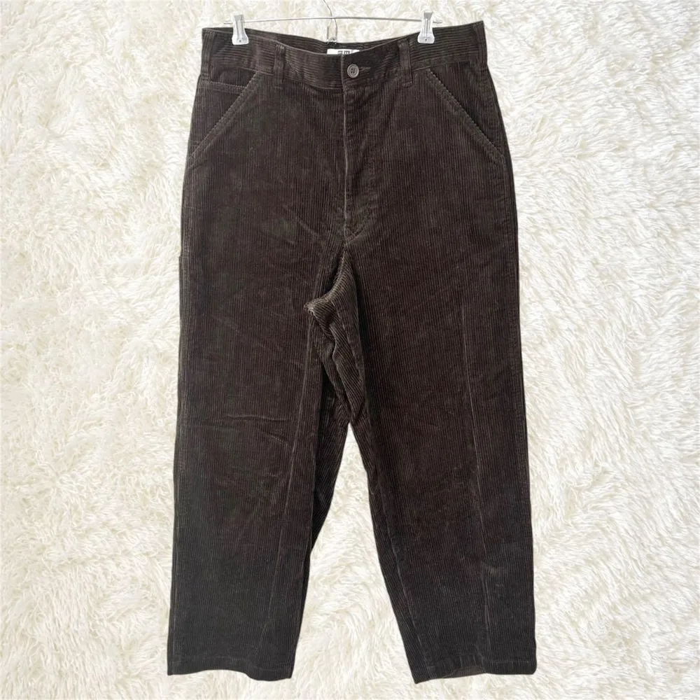 ユニクロユー UNIQLO U コーデュロイワークパンツ W79 ダークブラウン