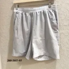 フレックス ショートパンツ ストレート 無地 M 灰 ポリエステル ランニング