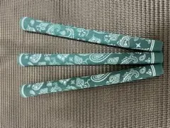 ゴルフグリップ ペイズリー柄 グリーン 3本セット 新品未使用