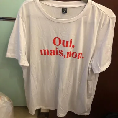 SHEIN ロゴTシャツ ホワイト 2XL 半袖