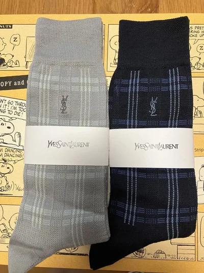 YVES SAINT LAURENT メンズ ソックス 2足セット