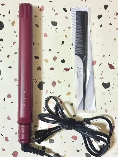 SALONIA サロニア ヘアアイロン ワインレッド コームおまけ付き