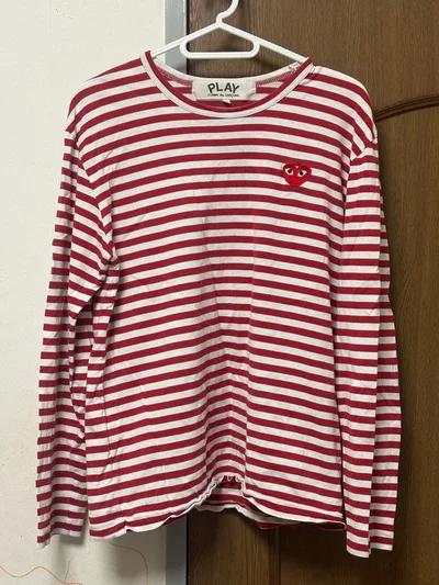 PLAY COMME des GARCONS ボーダー長袖Tシャツ M