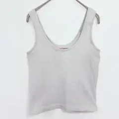 スザッテコレクション タンクトップ 深Uネック 無地 S/M 灰 インナー