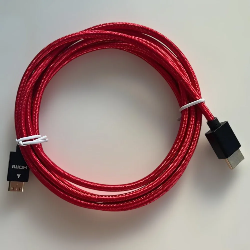 mini HDMI to HDMI ケーブル 2m レッド 新品未使用