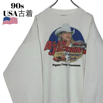 90s USA古着TULTEXトレーナー 白 XL ローカルショップスウェット
