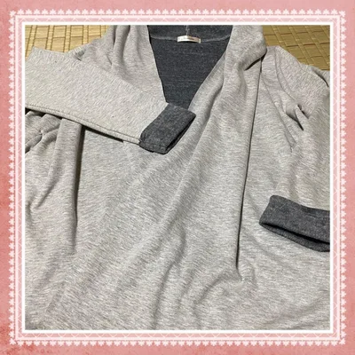 associer ロングカーディガン グレー バイカラー