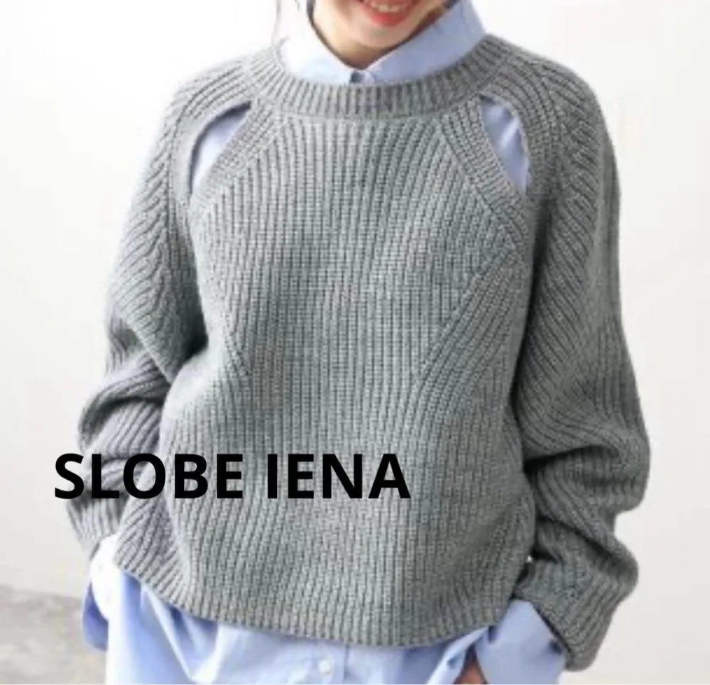 SLOBE IENA ショルダーホールニット