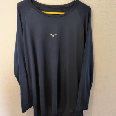 MIZUNO 野球アンダーシャツ 長袖 ネイビー XO