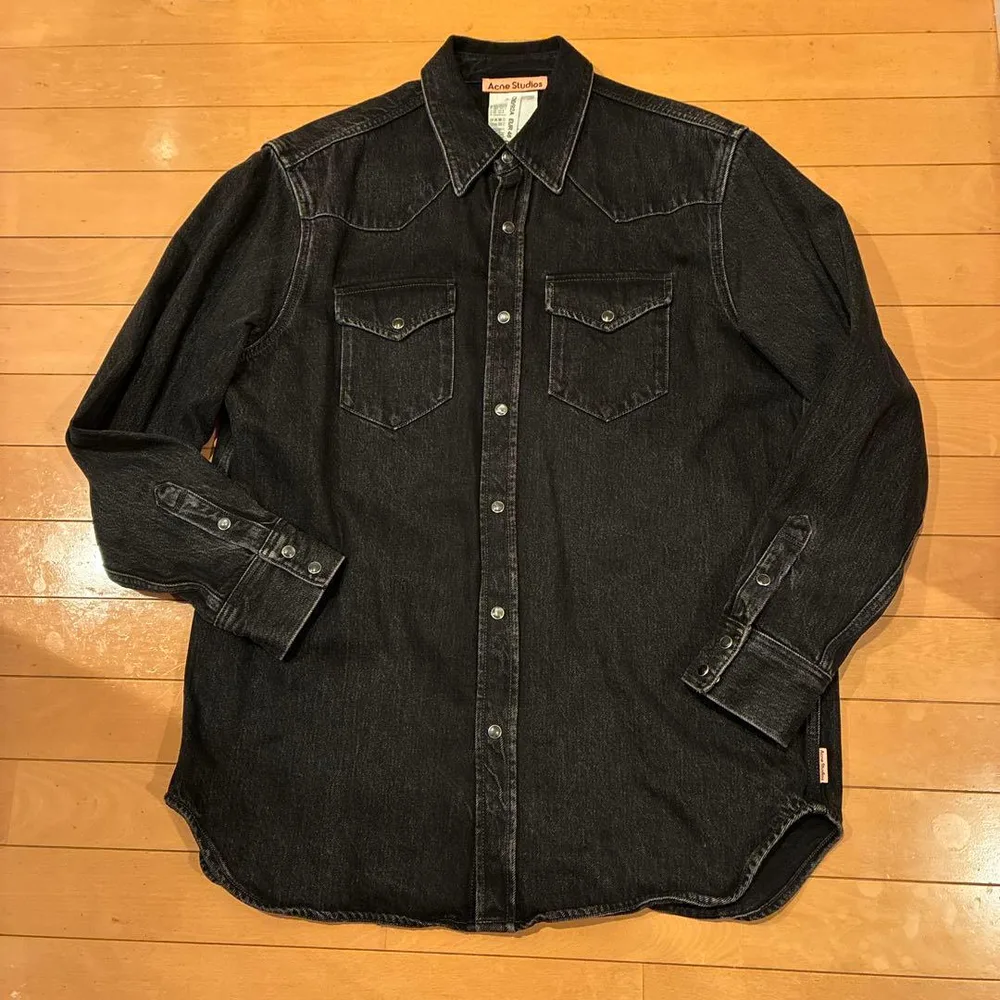 Acne Studios デニムシャツ ブラック サイズ46