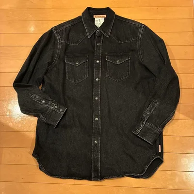 Acne Studios デニムシャツ ブラック サイズ46
