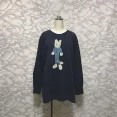 PINK HOUSE ピンクハウス デザインプリントトレーナー スウェット 猫