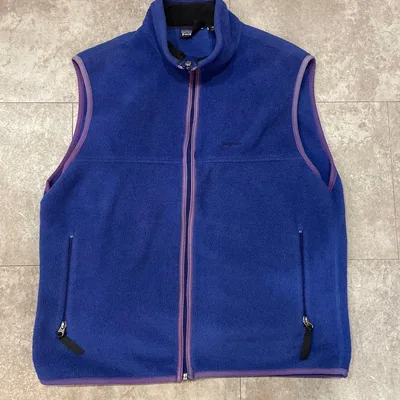 patagonia フリース ベスト L 青 USA 90s