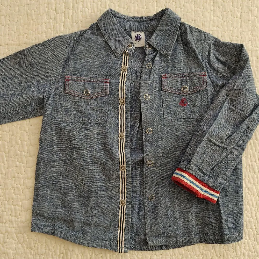 PETIT BATEAU 長袖シャツ 4ans 102cm