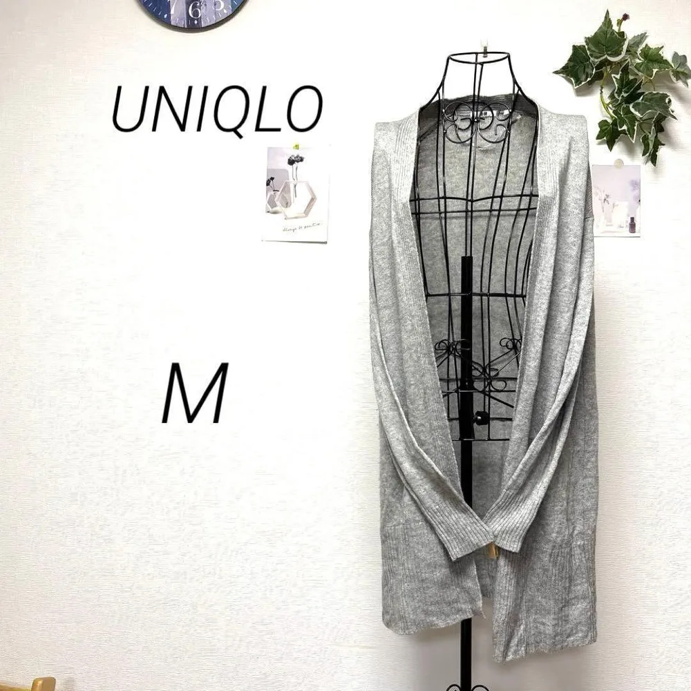 10705-3 ユニクロ UNIQLO ロングカーディガン ウール カシミヤ混