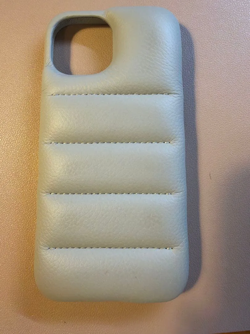DEMIU iPhone 15用 レザーケース グレー