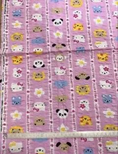 Kitty Soccer Fabric Pink Retro 2001 Rare Fabric Cloth
