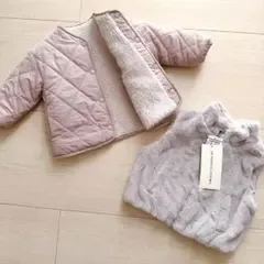子ども服 アウター ダウン ファーベスト 秋冬アイテム 100cm キッズ