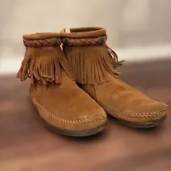 MINNETONKA ミネトンカ 292 フリンジブーツ ブラウン 7.5
