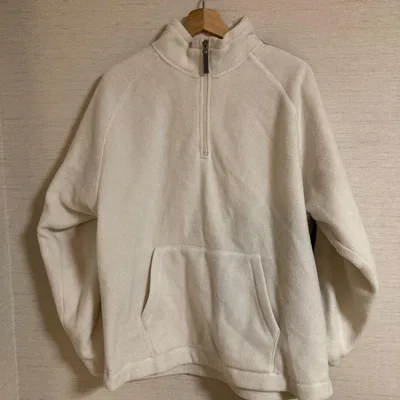 GAP ハーフジップ フリースジャケット ホワイト M