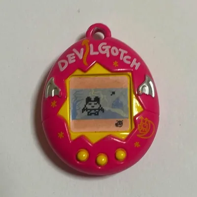 たまごっち ガチャガチャ マスコット キーホルダー デビルまめっち ピンク