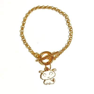 クレヨンしんちゃん シロ ブレスレット ゴールド アクセサリー キャラクター