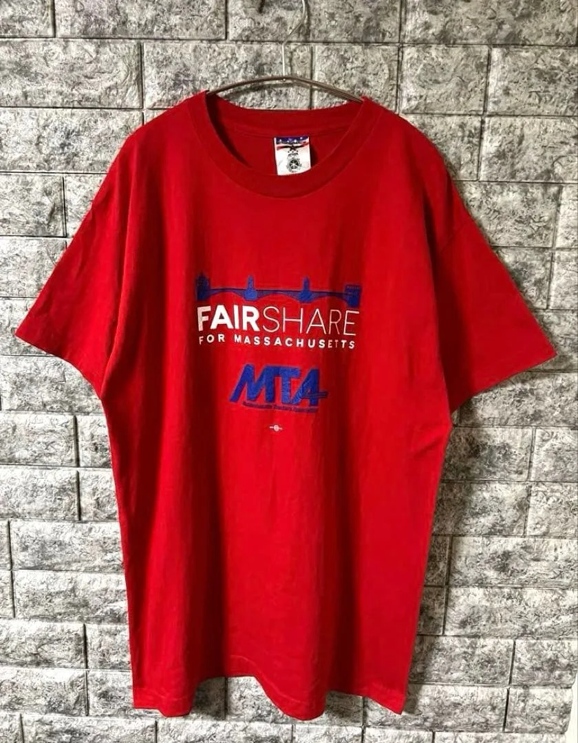 【USA製】 UNION MADE キャンペーンロゴ Tシャツ レッド 美品