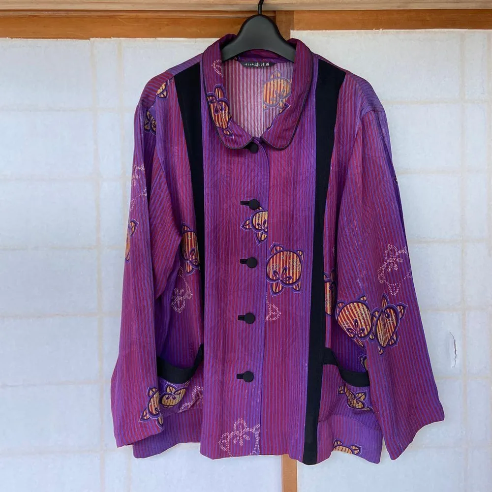 古代裂創作服 一点物ハンドメイド デザインシャツ 新品未使用