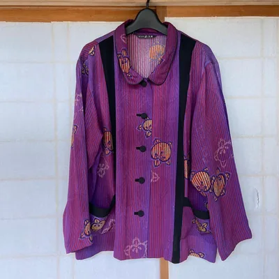 古代裂創作服 一点物ハンドメイド デザインシャツ 新品未使用